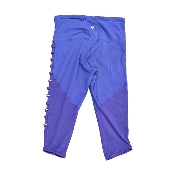 Lululemon Iris Flower Purple Breezy Crops - Picture 8 of 10